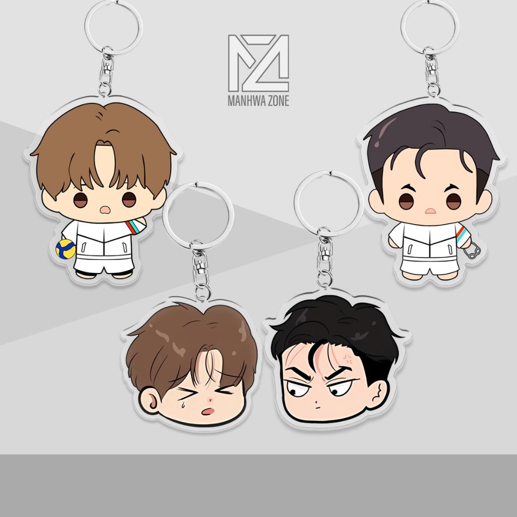 GANTUNGAN Manhwa Jinx พวงกุญแจอะคริลิค / พวงกุญแจอะคริลิค Manhwa Jinx Kim และ Chibi Jaekyung