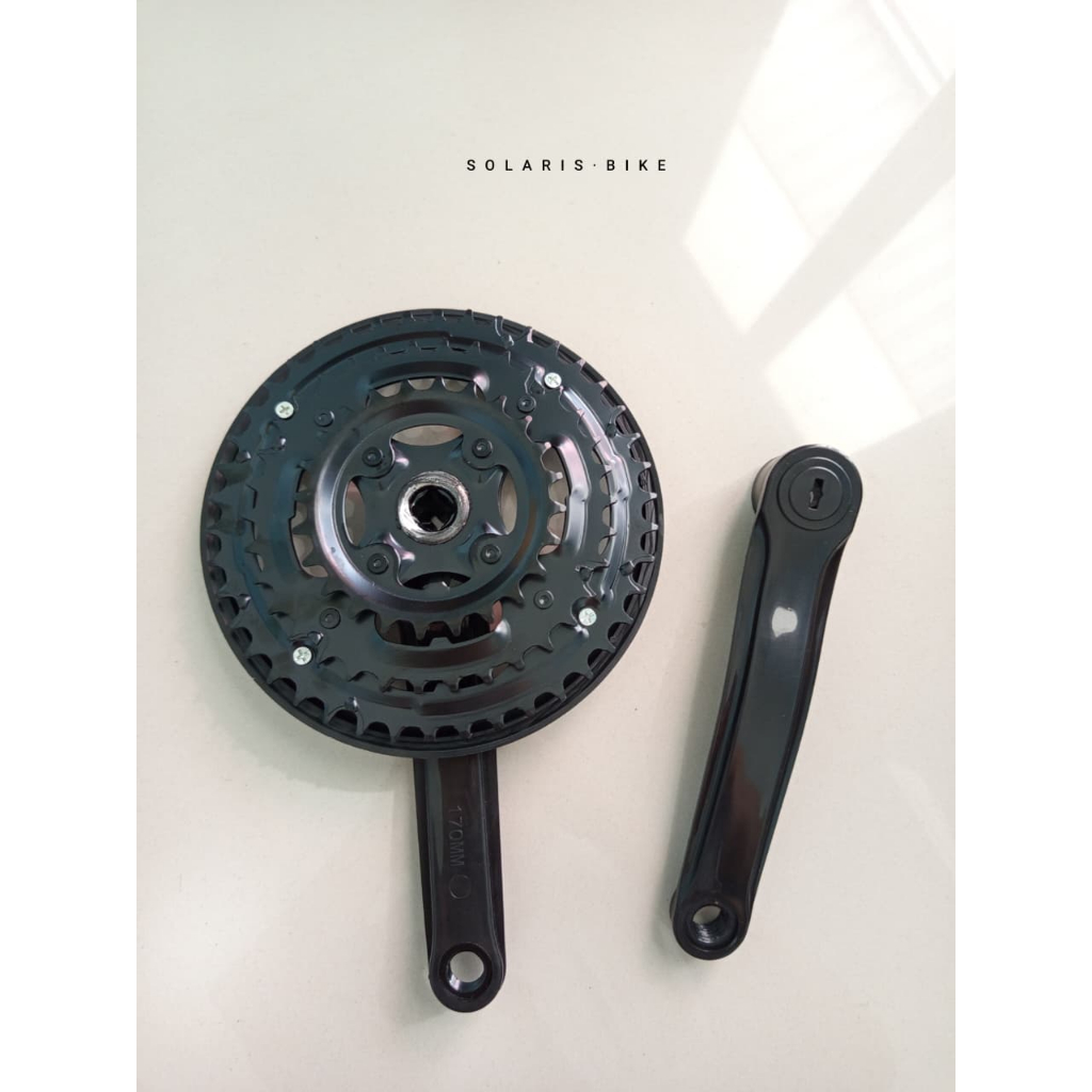 3-Stack Triple Crank Bike Crank Gear MTB Disc สามซ้อน 24T 34T 42T