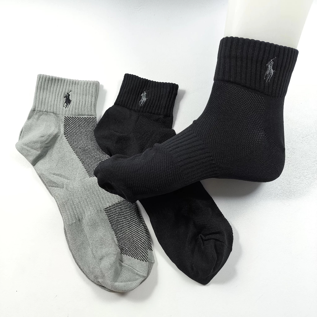 P*lo R*lph L*uren MICROFIBER Socks ถุงเท้าขนาดกลางเหมาะกับ 6-12.5