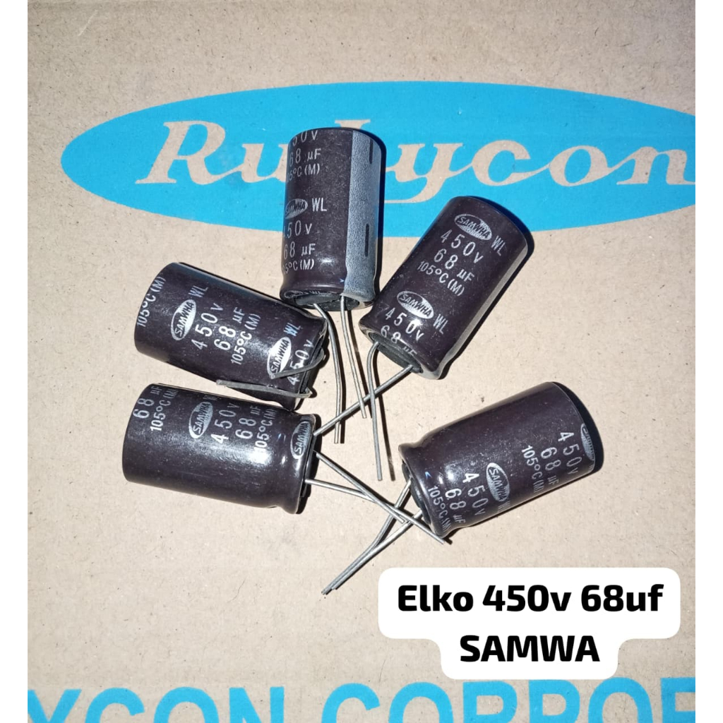 Elko 450v 68uf Elco 68uf 450v คุณภาพ SAMWA ดั้งเดิม