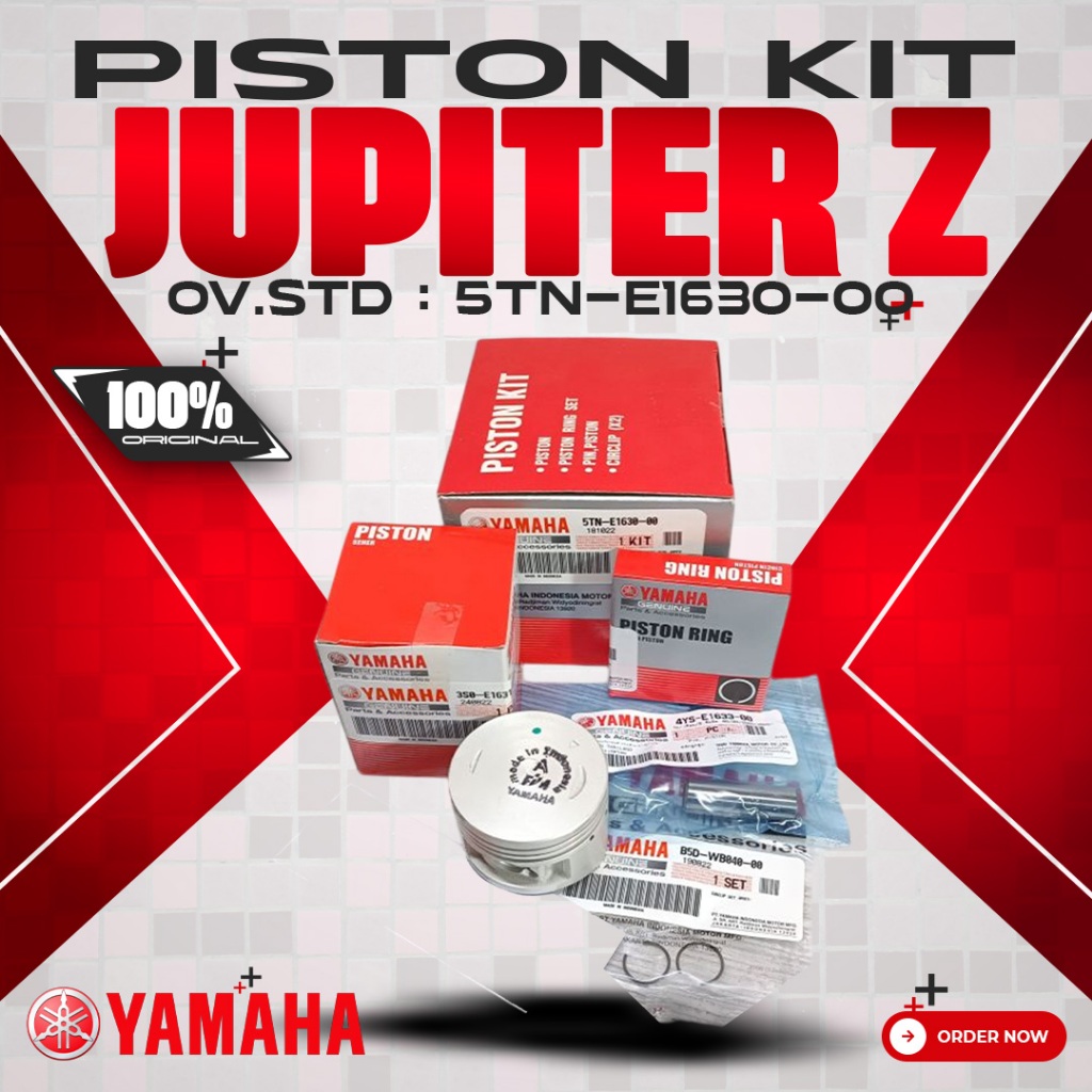 PISTON ชุดสมบูรณ์ ASSY ชุดต้นฉบับ YAMAHA JUPITER Z BURHAN OWL VEGA R ใหม่ 2006 OVERSIZE OV มาตรฐานขน