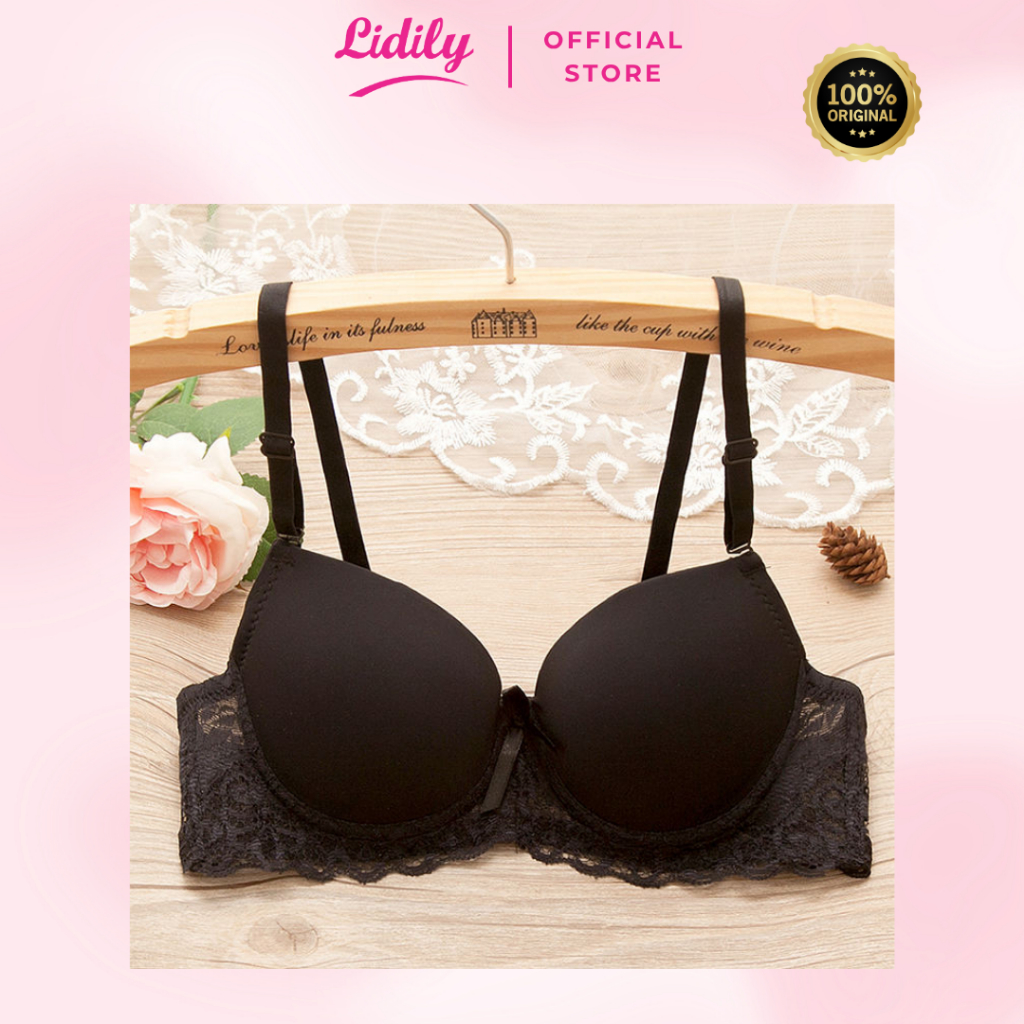 ลิซิลี - เสื้อชั้นในสตรีไร้โครงพร้อมคัพใส่สบายและลายลูกไม้หรูหรา | Daily Bra Size 34-38 BH LB1838-p