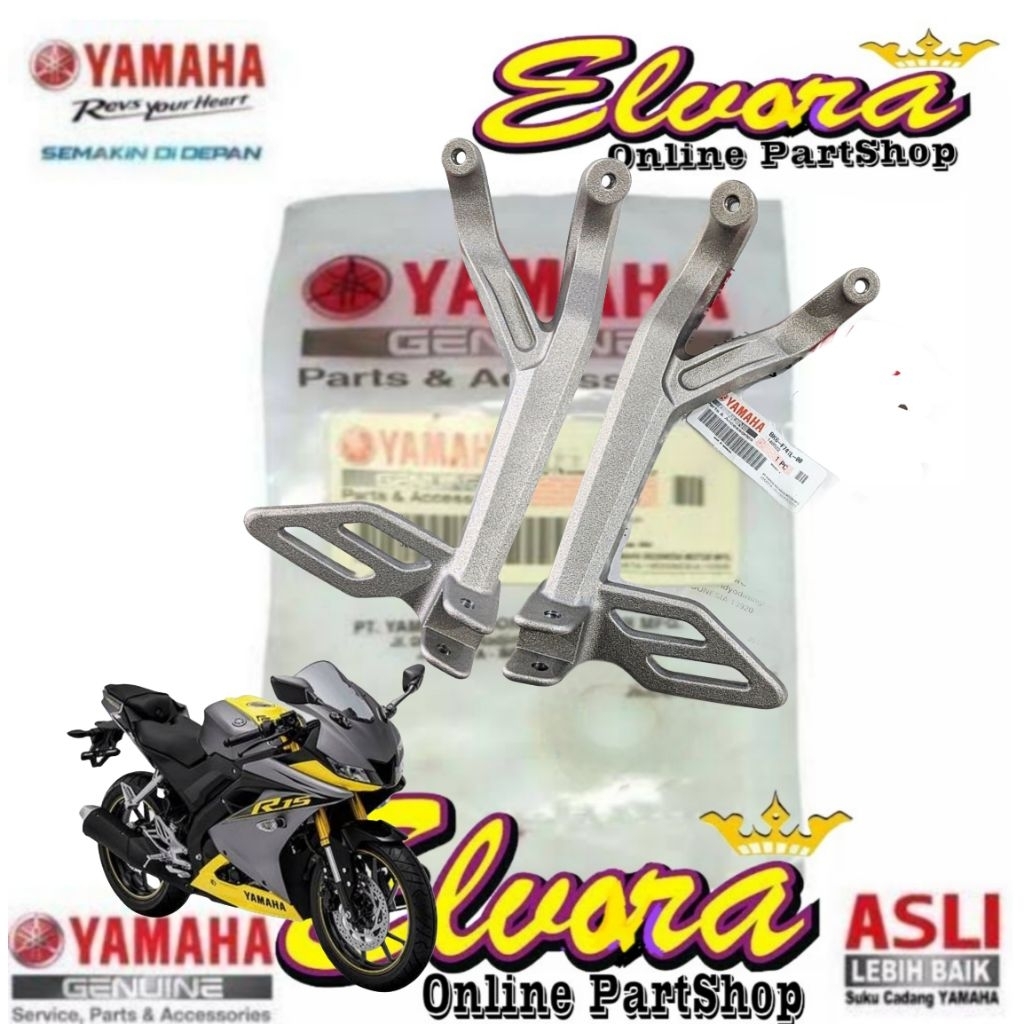 ด้านหลังขวาและซ้ายเท้าสําหรับ yamaha R15 VVA V3 Original BK6-F471L-00 BK6-F472L-00