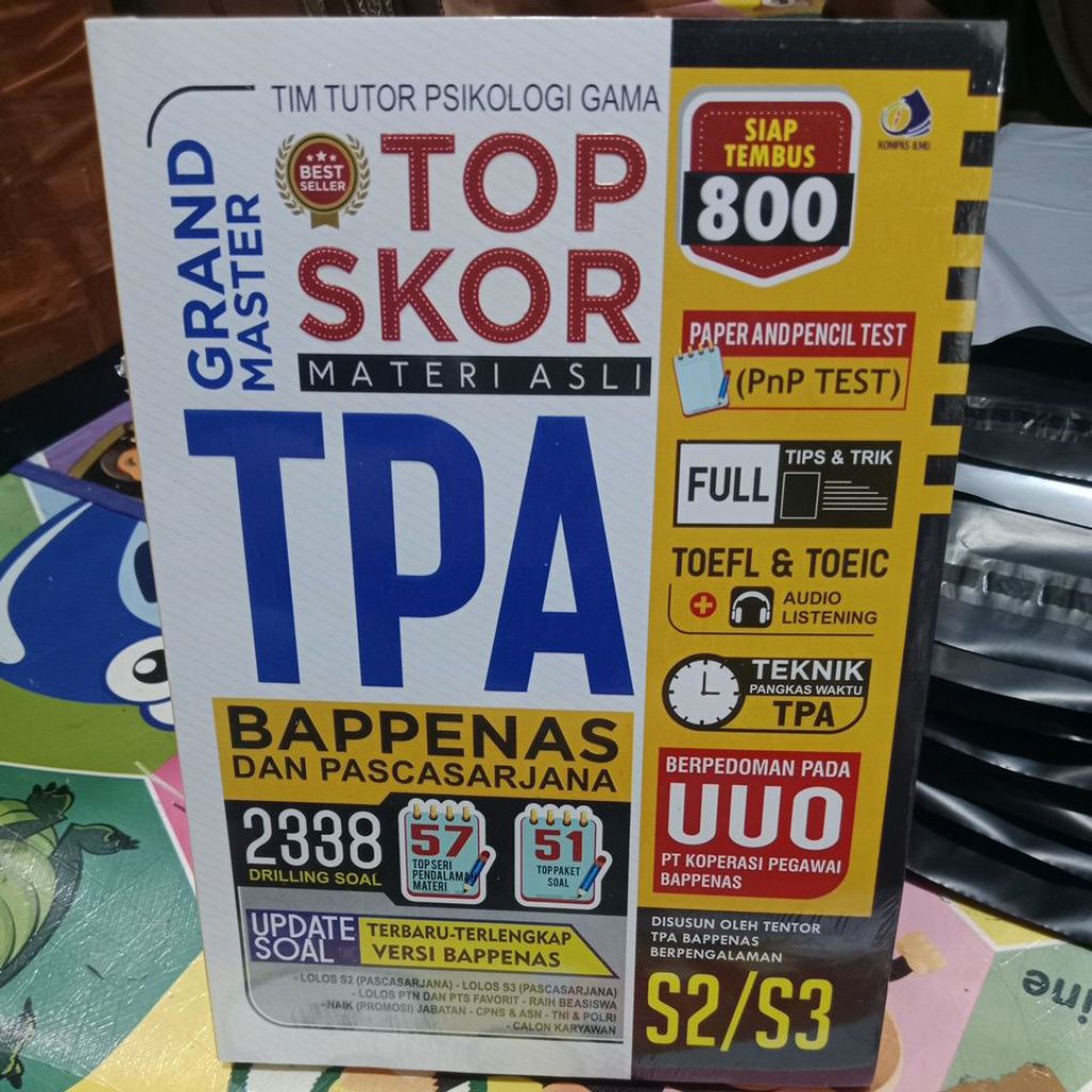 GRAND MASTER TOPSKOR BOOK ORIGINAL MATERIAL TPA BAPPENAS และ POST-PAIN 2338 DRINLING QUESTIONS S2/S3