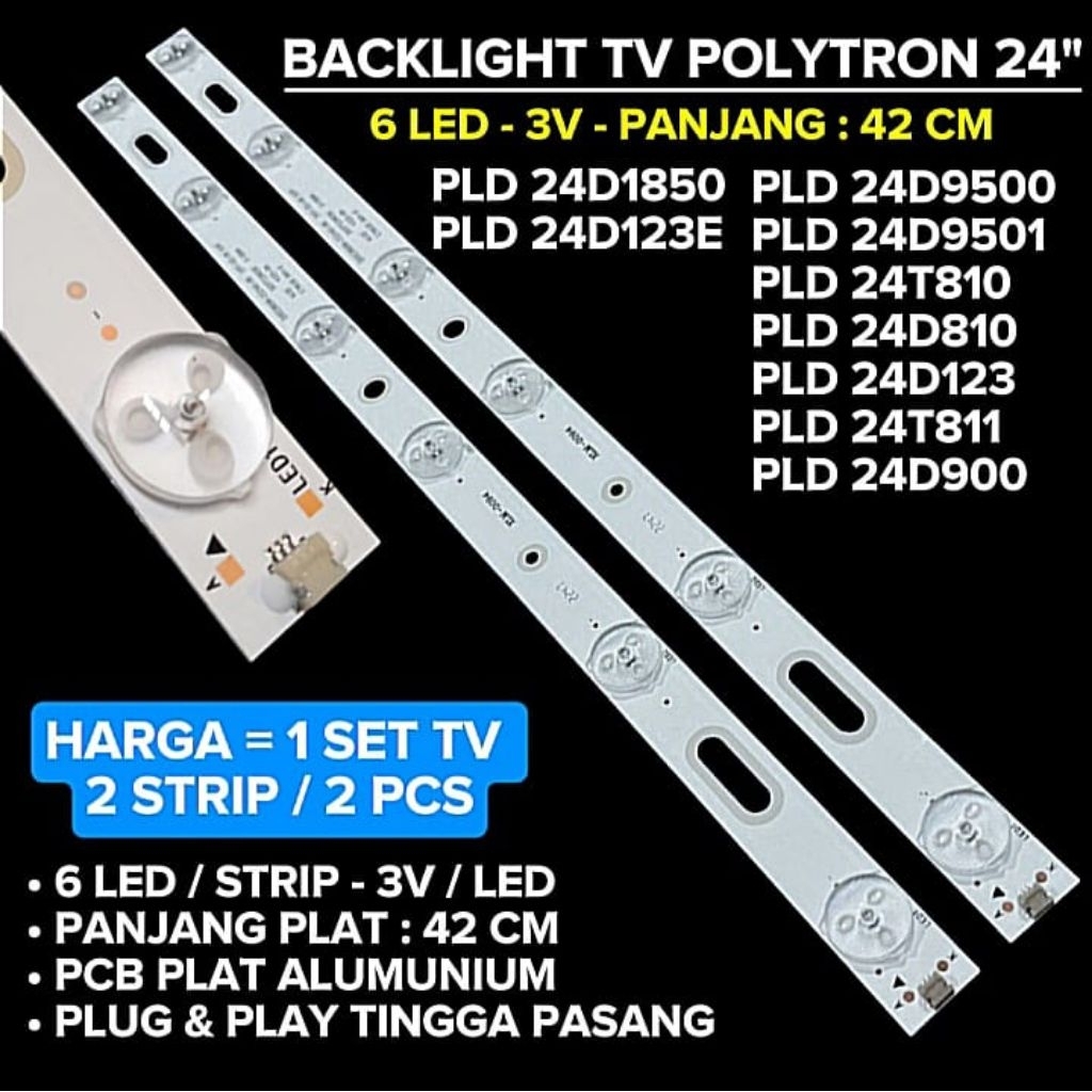 POLYTRON 24 INCH TV BACKLIGHT PLD 24T810 PLD 24D810 PLD 24D123 PLD 24D123E PLD 24D900 PLD 241850 PLD