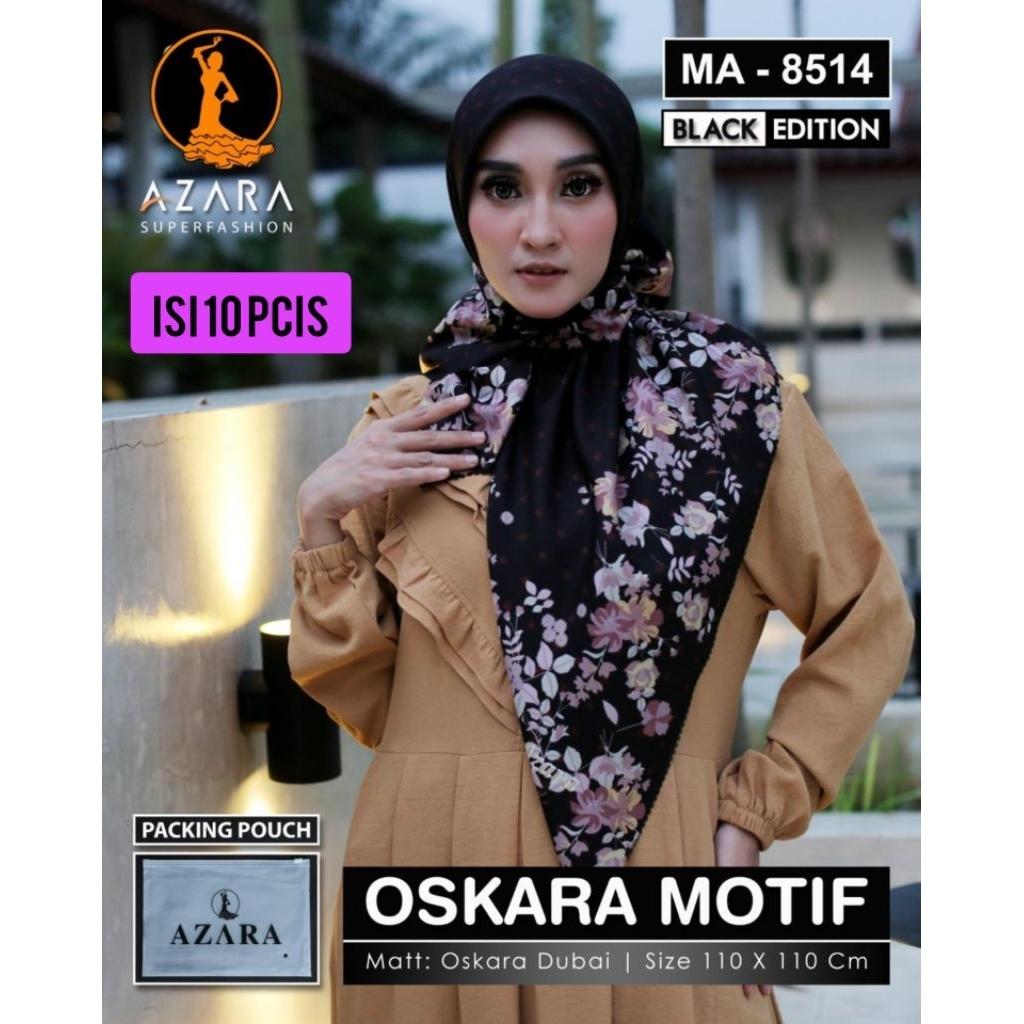 คอนเทนติส 10 ชิ้น ] AZARA VOAL PREMIUM BLACK MOTIF NON LGO PKING POUCH