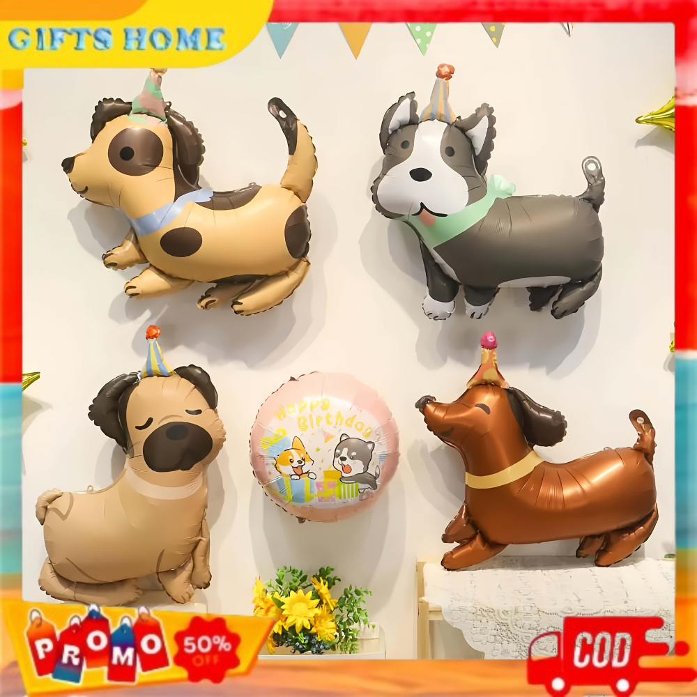 ลูกโป่งฟอยล์ JUMBO Doggy Hat Matte Puppy / Animal Party Doggy Cute / Cute Dog Party
