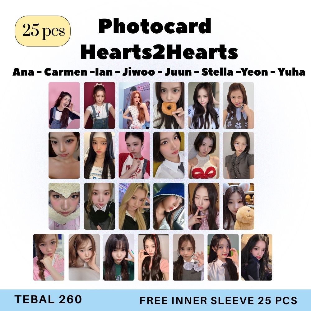 Hearts2Hearts Photocard selca เซลฟี่พรีเมี่ยม lomo card 260 แกรม Photocard carmen h2h