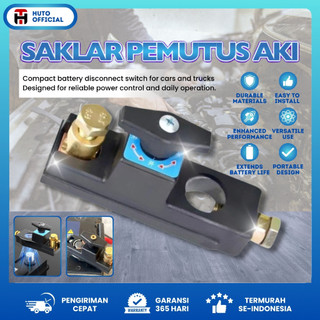 HUTO Sakelar Pemutus Aki Mobil 12V-24V Universal Isolator Baterai Negatif Cut Off Switch Daya