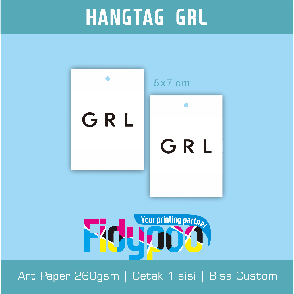 GRL HANGTAG // ผ้าพิมพ์ลายแบรนด์, กระเป๋า, และป้ายรองเท้า
