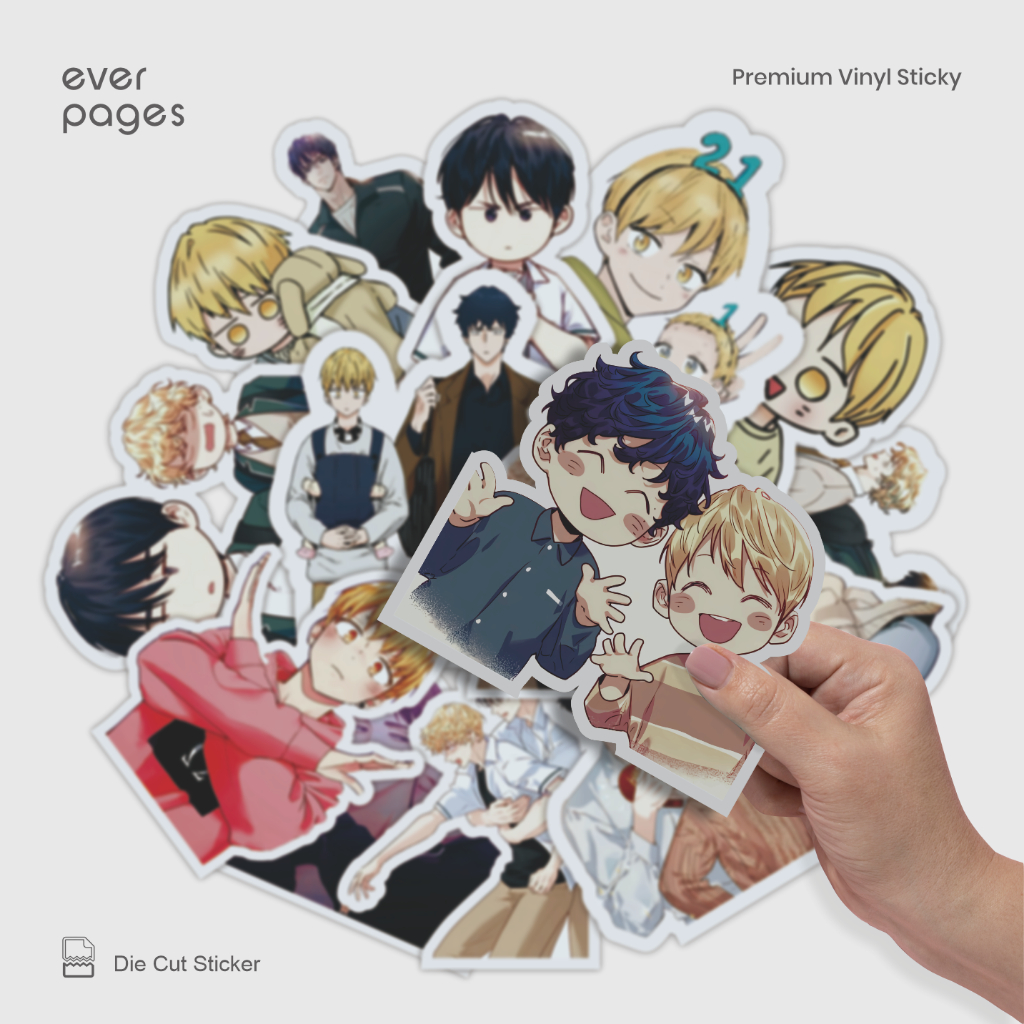 (25 ชิ้น) Manhwa Love เป็นสติกเกอร์กันน้ําภาพลวงตา - HP, แล็ปท็อป, Tumblr, หนังสือ