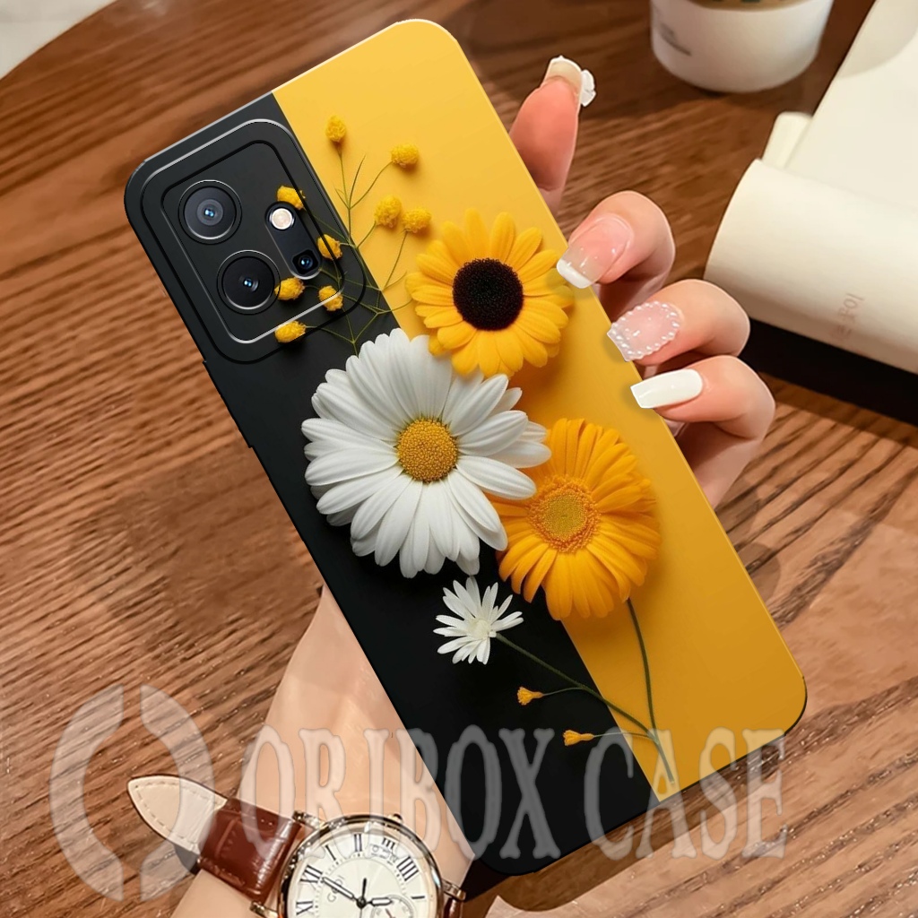 HP เคส VIVO Y75 5G / T1 5G ล่าสุด - Flower Case Motif - เคส - VIVO T1 5G / Y75 5G Softcase - VIVO Y7