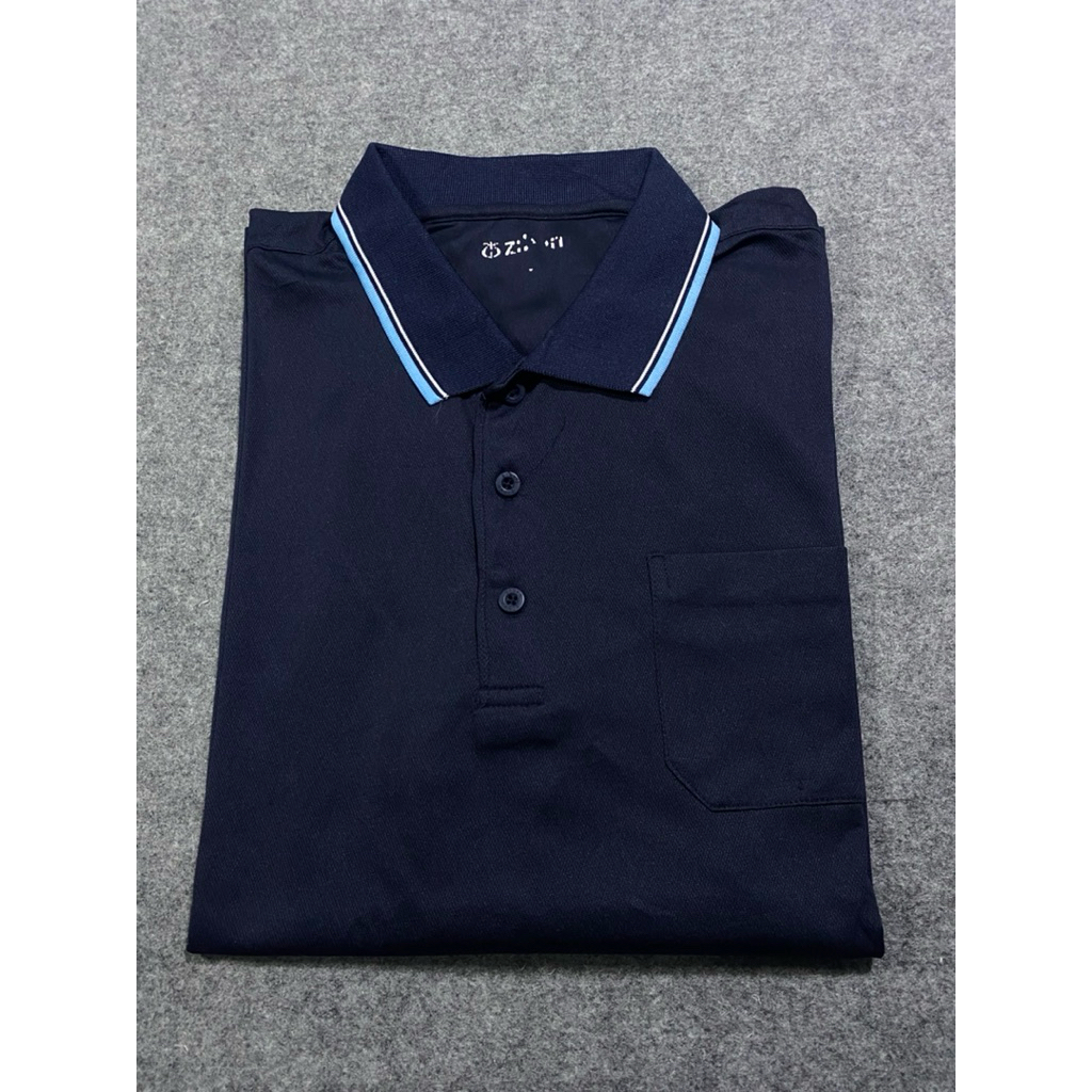 เสื้อยืด DRYFIT ZIBEN NAVY COLLAR SIZE XL