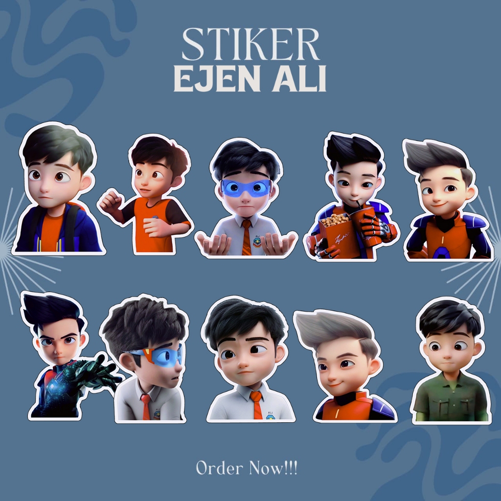 EJEN ALI สติ๊กเกอร์กันน้ํา 1 แพ็ค / สติ๊กเกอร์ EJEN ALI