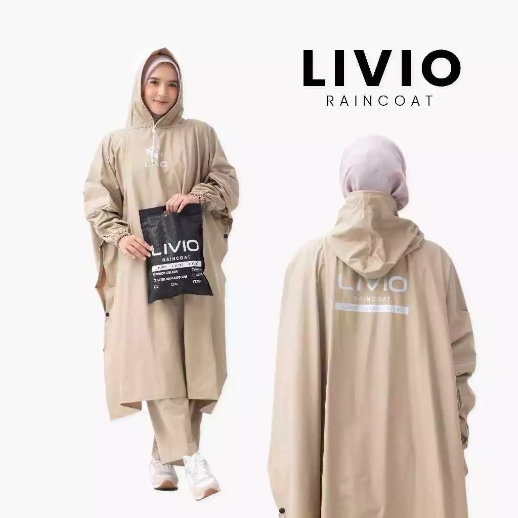 LIVIO เสื้อกันฝนชุดจัมโบ้กางเกงค้างคาว PVC 0.25 - รูปที่ 1