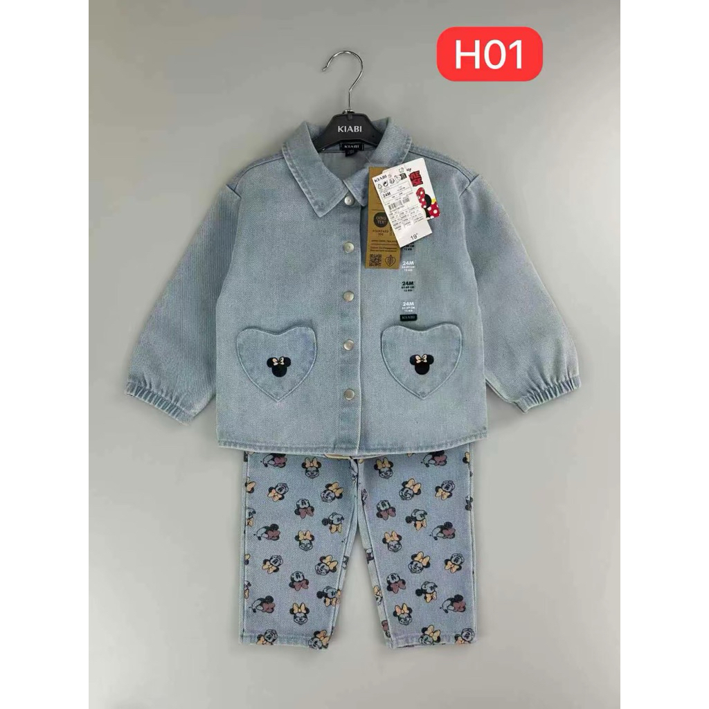 {READY PO PENGIRMAN} MINNIE SET KIABI JEANS FOR GIRLS M