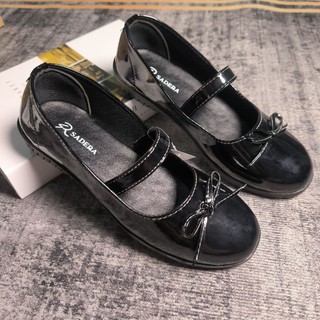 Sepatu Flatshoes wanita sepatu Balerina pita glossy