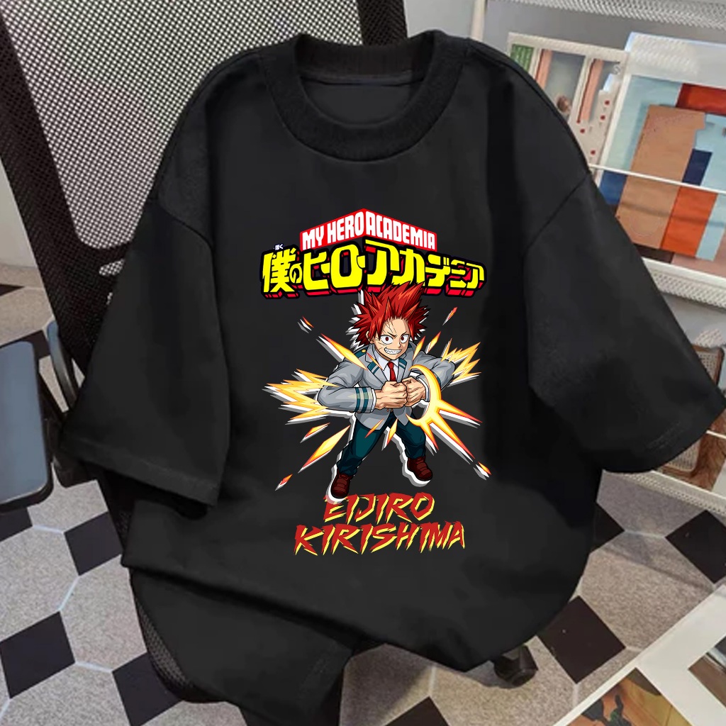 My Hero Academia Eijiro Kirishima Premium Cotton Anime เสื้อยืด