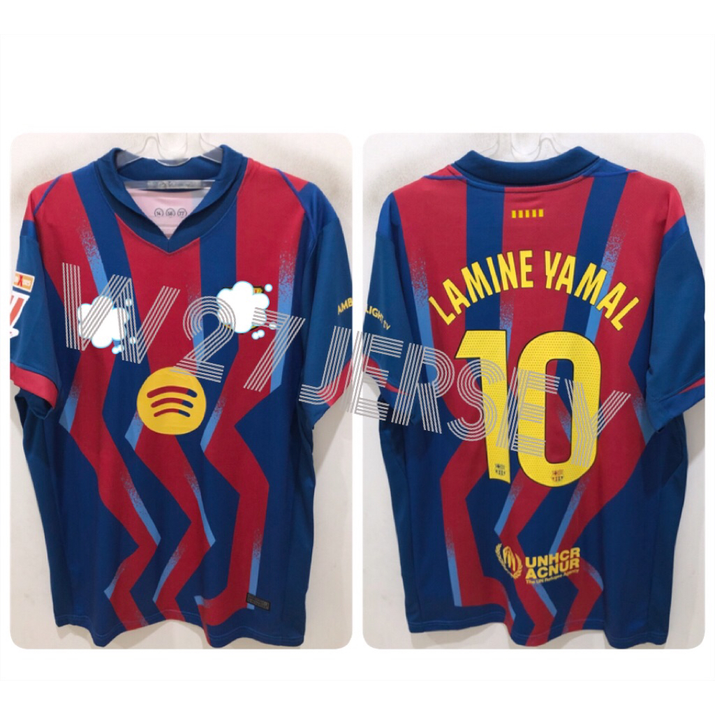 BARCELONA JERSEY 4TH 2025-2026 ชื่อเล่น Lamine Yamal + Patch