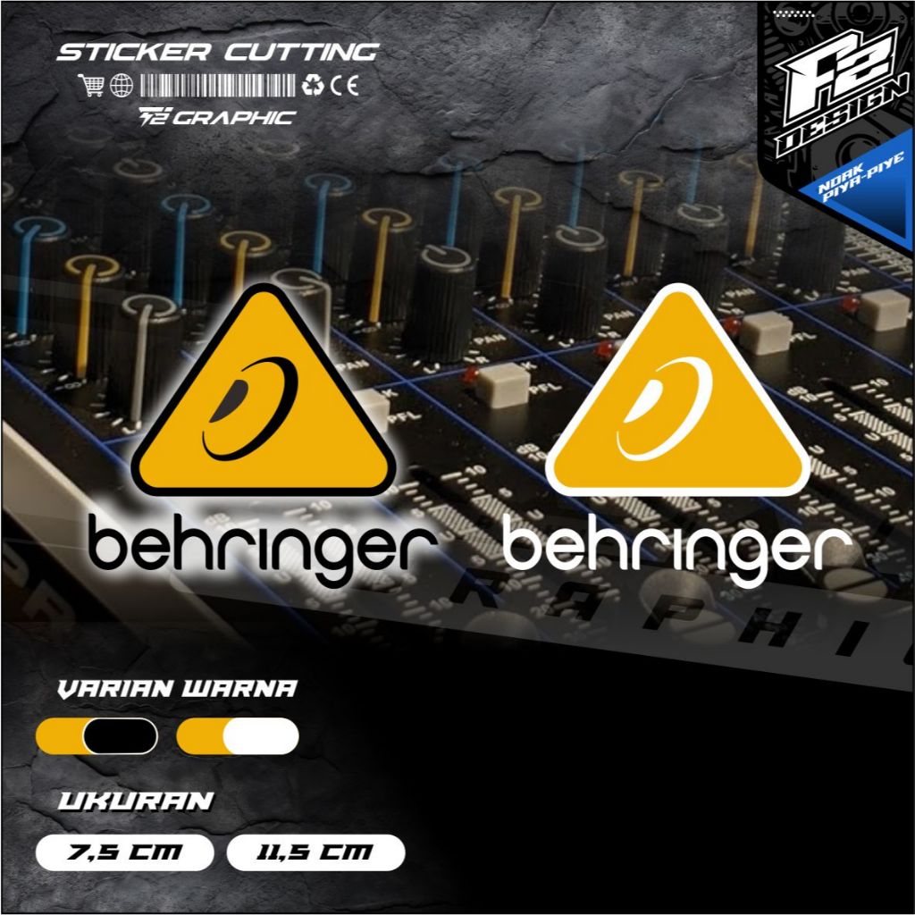 สติ๊กเกอร์ตัด BEHRINGER. สติ๊กเกอร์โลโก้เสียง BEHRINGER