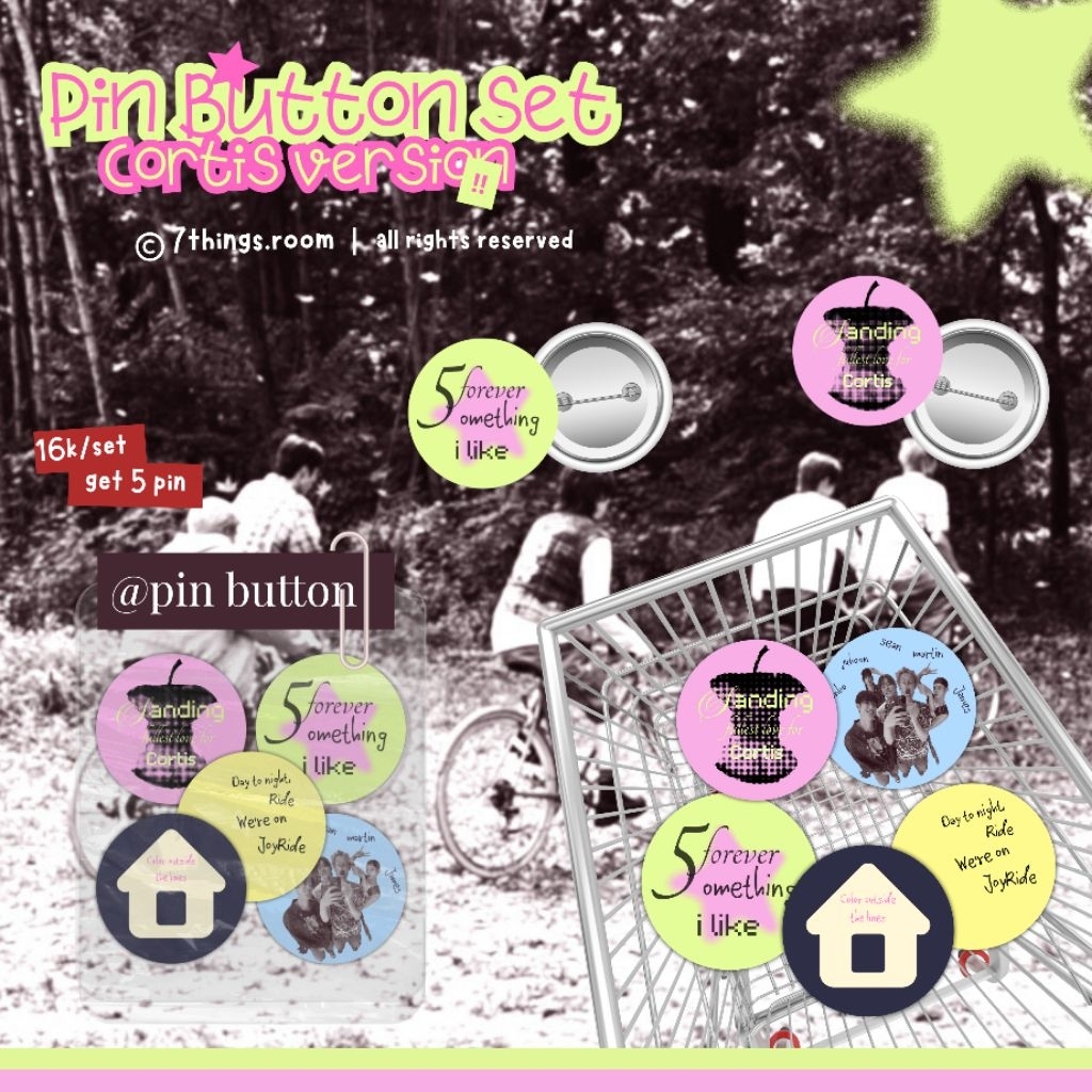 [7things.room] ชุดหมุดปุ่ม CORTIS