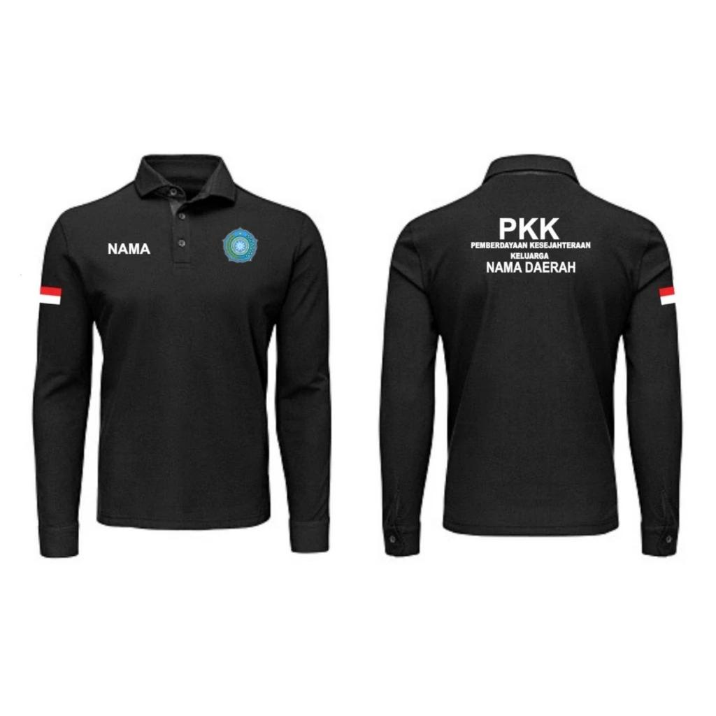 เสื้อโปโล เสื้อยืด เสื้อคอปก Distro LONG SLEEVE PKK FAMILY PROSPERITY MANAGEMENT ฟรีชื่อภูมิภาค INDO
