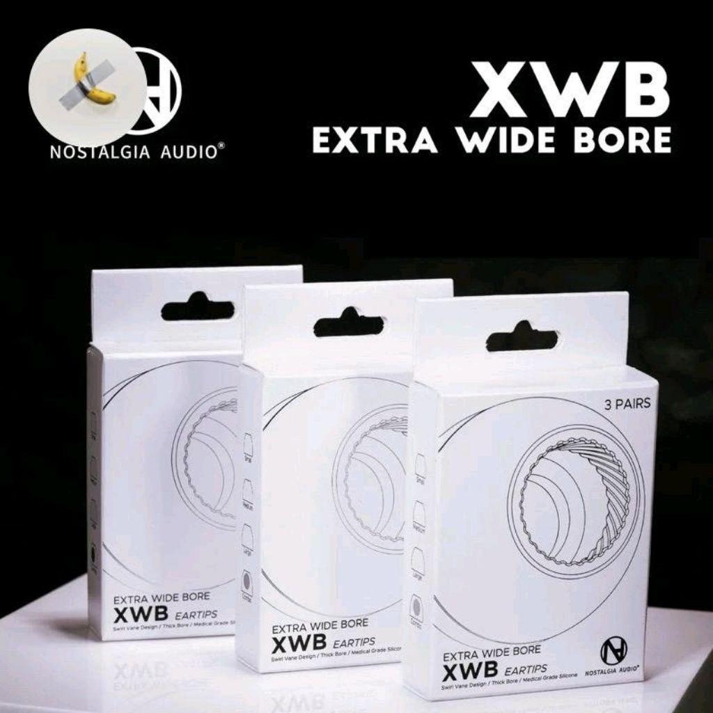 Nostalgia Audio XWB ซิลิโคนต้มกว้างพิเศษ IEM / TWS Eartips