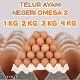 (Cikarang-Bekasi Raya) Telur Ayam Negeri Omega 3 1 kg 2 kg 3 kg 4 kg Fresh Promo Murah Gratis Ongkir