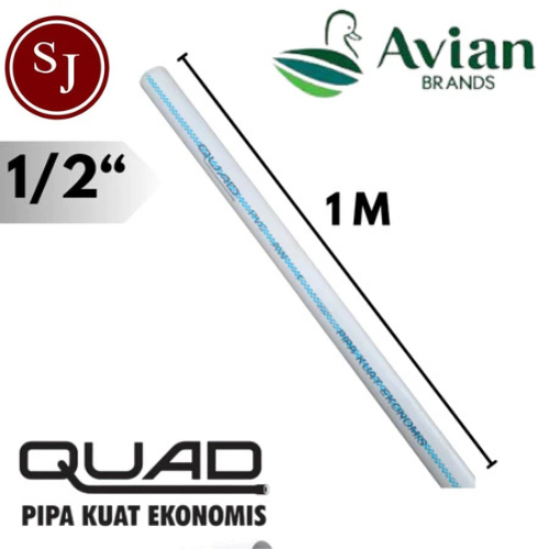 PRALON 1/2 in D QUAD METER PIPE METER 1/2 D PIPE