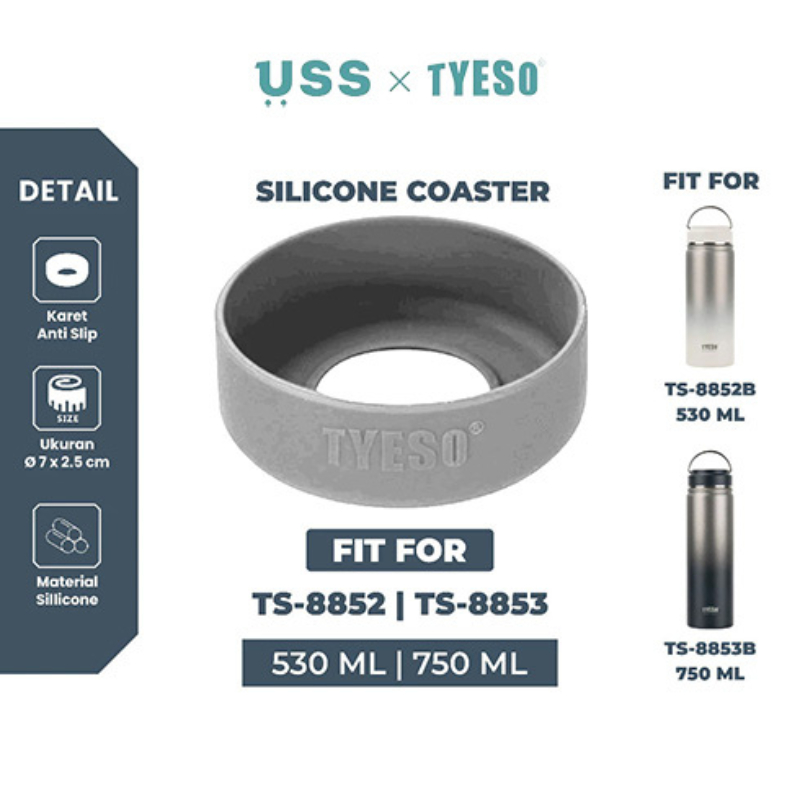 USS x Tyeso ยางกันลื่น TS-8102 ที่รองแก้วซิลิโคนหลากสี
