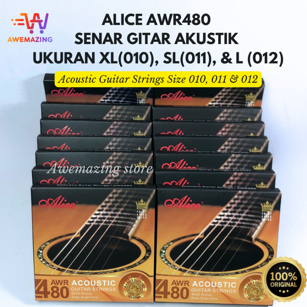 สายกีต้าร์โปร่ง Alice AWR480 - สายกีตาร์โปร่ง