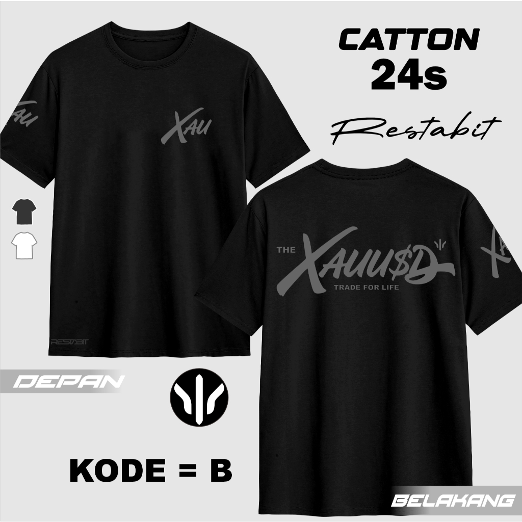เสื้อยืด XAU TRADER / XAU GOLD NEW V4 T-SHIRT / PREMIUM 24s COTTON