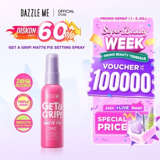 [BPOM] DAZZLE ME Get a Grip! Makeup Setting Spray Matte Fix Smooth Matte Finish Setting Spray mengunci makeup dan kontrol minyak tahan lama 24 jam