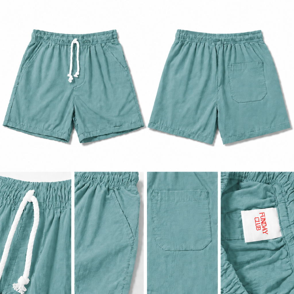 FUNDAY CLUB - CHILDRENS BHORDSHORT TEAL DUSKY CRINGKLE