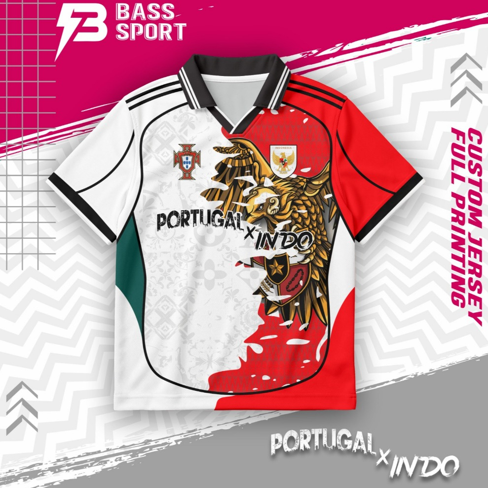 PORTUGAL X INDO JERSEY // VINTAGE JERSEY // FOOTBALL JERSEY // CASUAL PORTUGAL