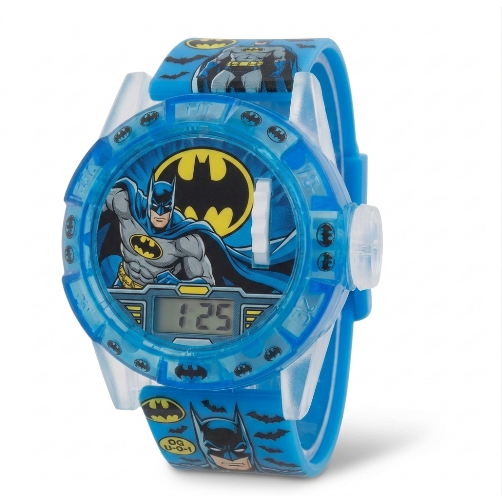 Batman Spiderman Boboby Laser Music Projector นาฬิกาเด็ก