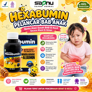 Obat Pelancar BAB Anak, Susah BAB Anak, BAB Keras, BAB Tidak Lancar, Sembelit, Melancarkan Buang Air Besar, Nyeri Buang Air Besar, Sakit Perut Anak, Melancarkan Gangguan Pencernaan, BAB Nyeri, Sulit Bab, Pencahar Bab, BAB Berdarah dengan Madu Hexabumin