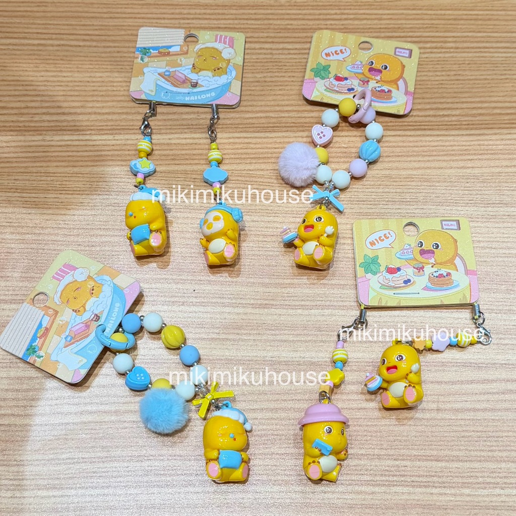 GANTUNGAN MINISO NAILONG KEYCHAIN CUTE NAILONG BEADS BAG CHARM NAILONG HANGER MINISOLAND COUPLE KEYR