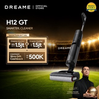 Dreame H12 GT Vacuum & Pel Lantai Tanpa Kabel | Daya Hisap 21.000Pa | Rebah 180° | Wet & Dry Vacuum | Garansi 24 Bulan Local Warranty