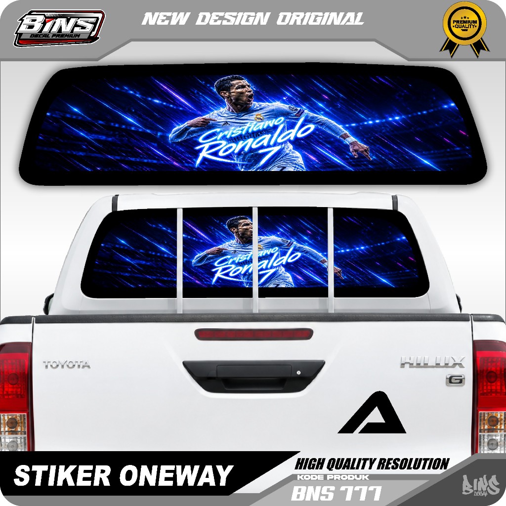 BNS 777 - สติ๊กเกอร์กันน้ํา ONEWAY RONALDO GANK PICK UP REAR WINDOW | GRANMAX L300 CARRY SUZUKI ฟรีช