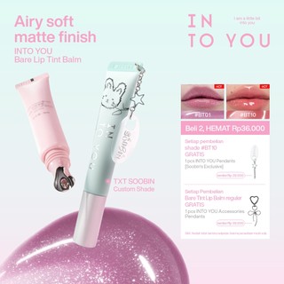 INTO YOU Bare Tint Lip Balm 9ml Kilau Crystal Melembapkan Tidak Lengket Efek Bibir Plump