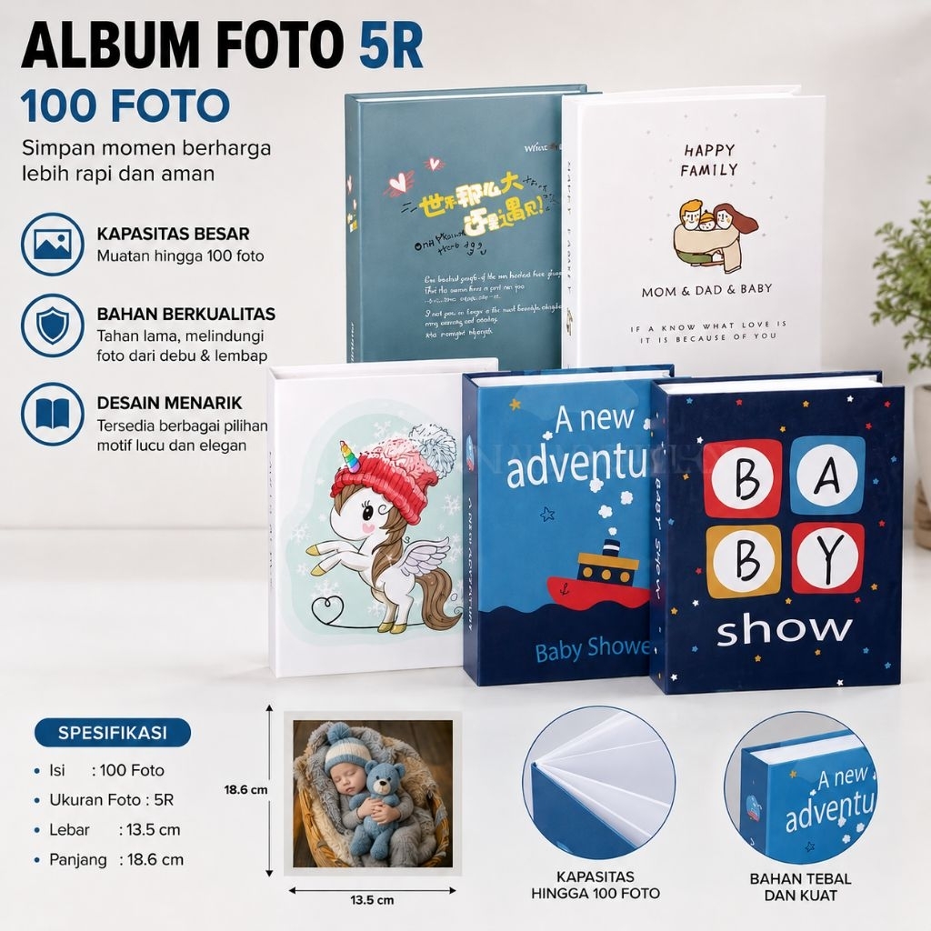 อัลบั้มรูปขนาดใหญ่ 5R / 5R PHOTOBOOK / อัลบั้มครอบครัว / PHOTO PLACE 13.5x18.6