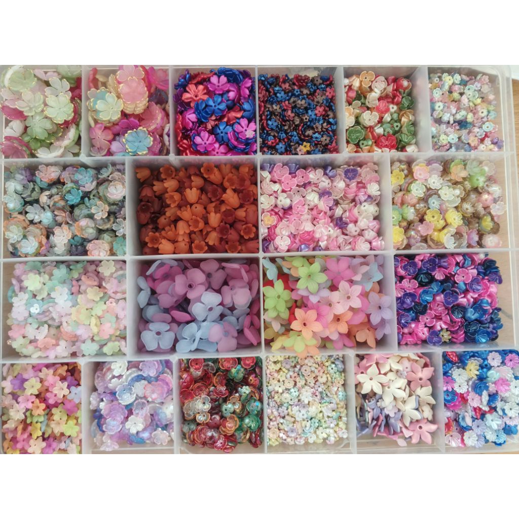 กลีบอะคริลิคผสมต่อ 15gr/10k Min 4 กลีบแก้วผสม 10gr/10k Min 5