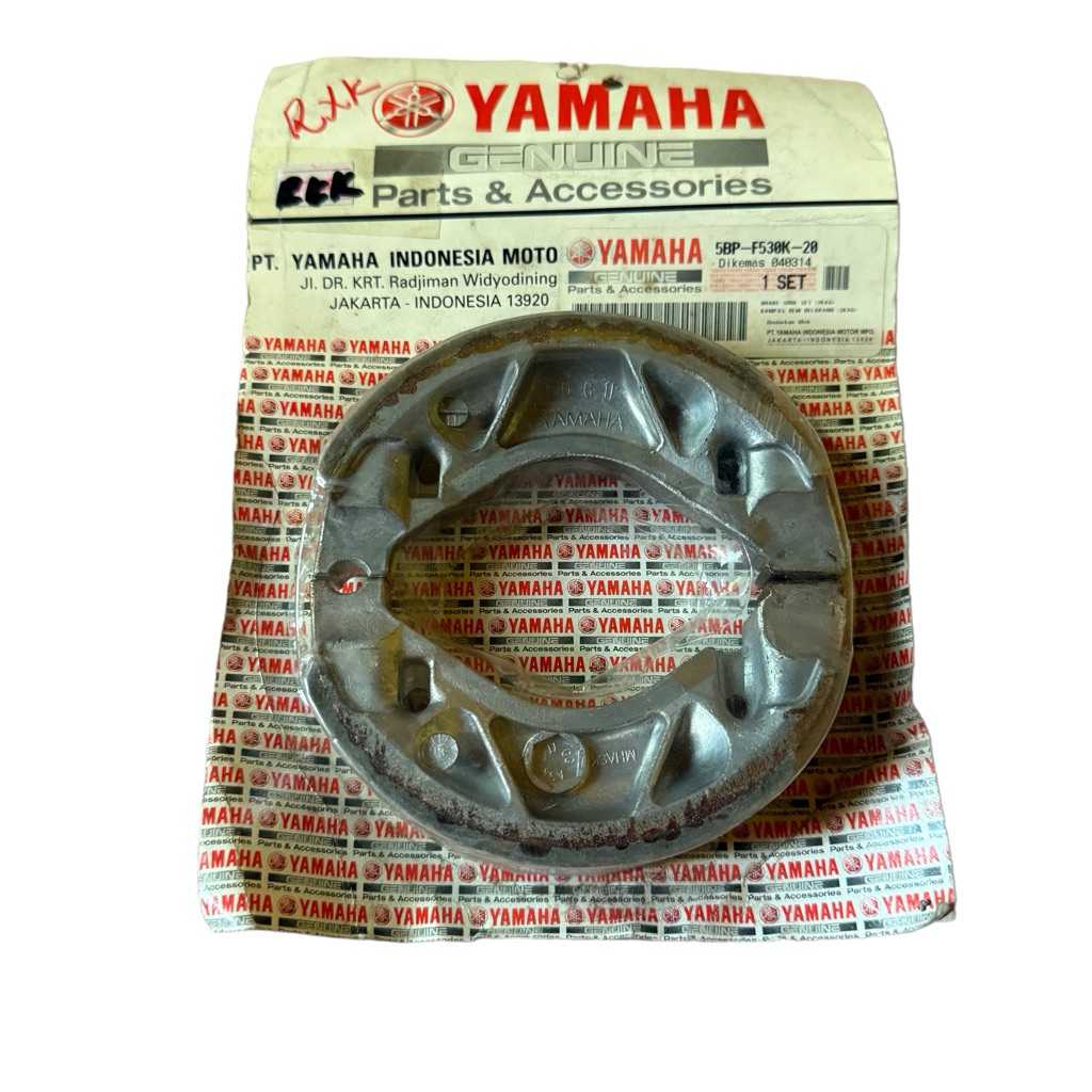 ผ้าเบรคหลังสําหรับ Yamaha RX King Scorpio Vixion Byson 5BP-F530K-20 Original (Nos)