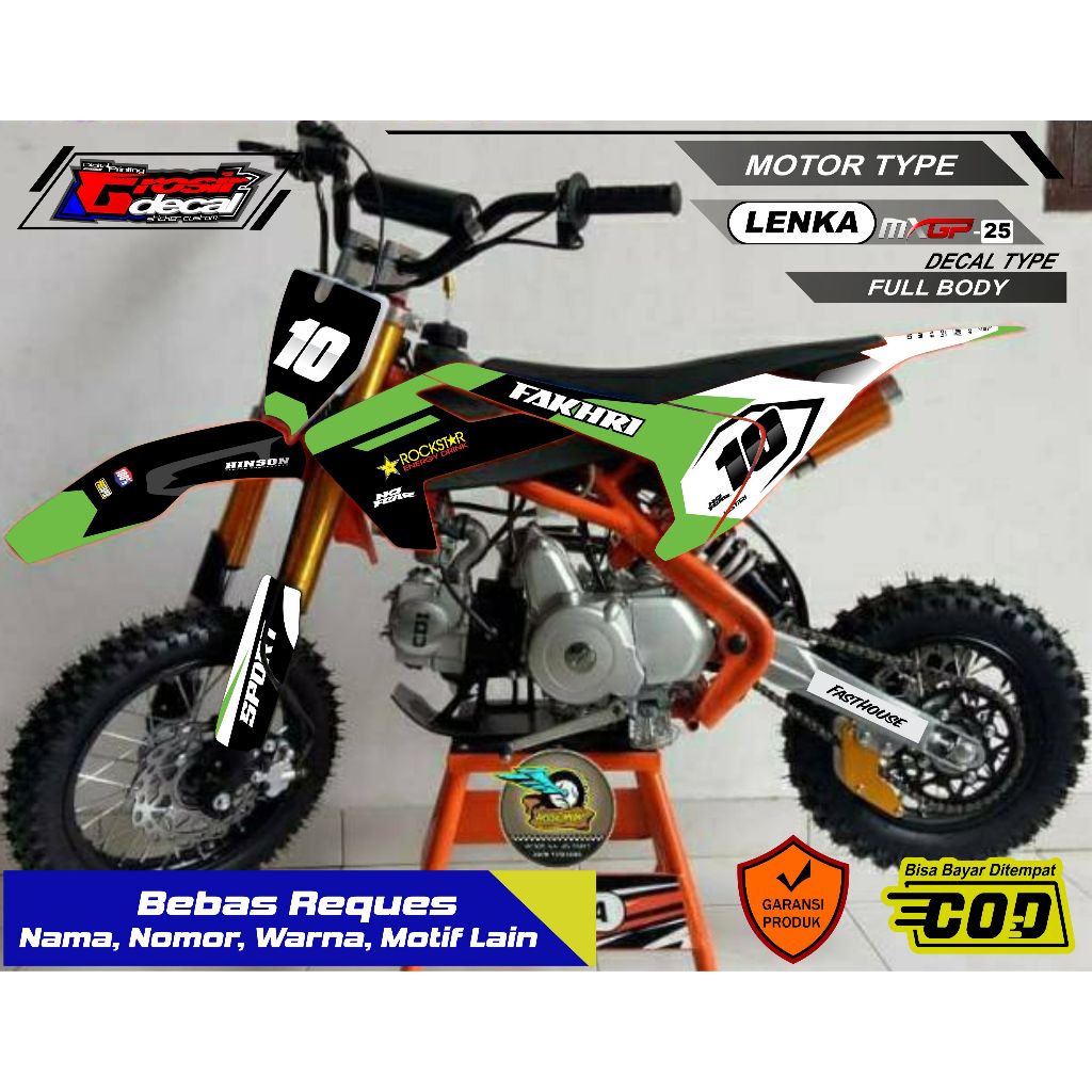 LNKA 110cc Mini Trail Sticker Striping / ZUUMAV 110cc / CRZ 110cc / MINI MOTOR 110cc / TAO MOTOR 110