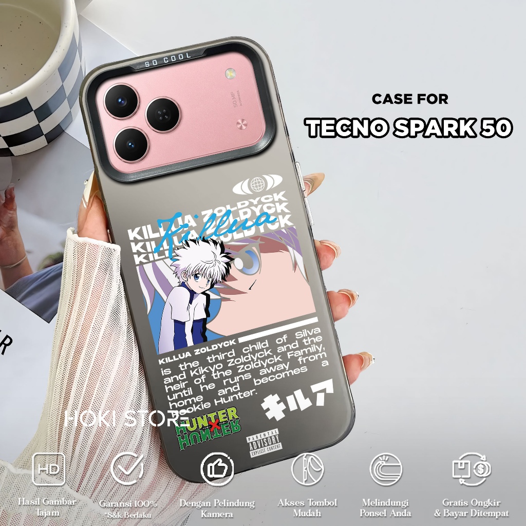 HP CASE TECNO SPARK 50 - HUNTER X HUNTER Motif - HYBRID IMD PLATE PREMIUM GLOSSY SO COOL - เคสมือถือ
