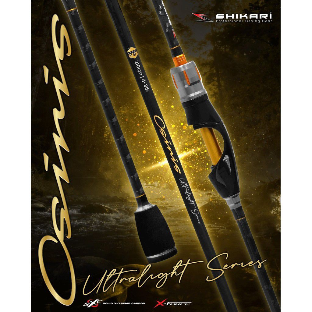 SHIKARI OSIRIS SPINNING UL ROD 210CM 4-8LB คาร์บอน SOLID