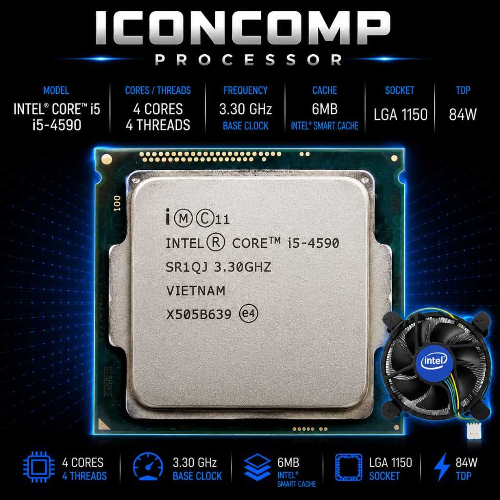 INTEL CORE I5 4590 PROCESSOR + FAN SOCKET 1150