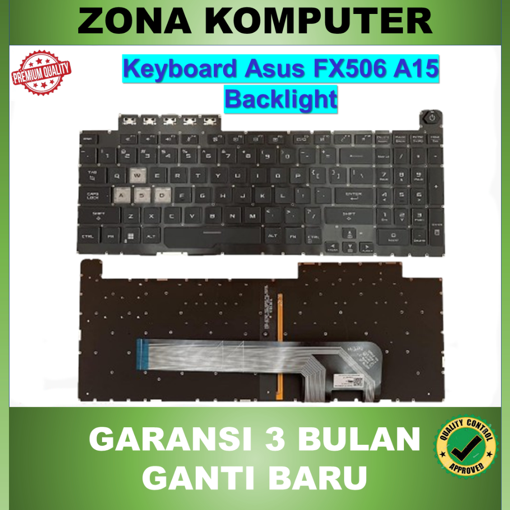 Asus TUF F15 FX506 FX506LI FX506LH FX506HC FA506L FA506U BACKLIGHT แป้นพิมพ์แล็ปท็อป