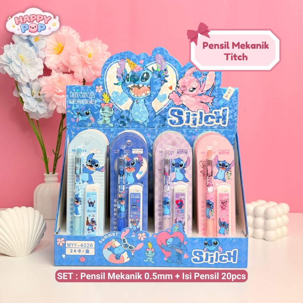 MYY-4026 MIYAYA STITCH / CUTE CHILDRENS MECHANICAL PENCIL / STITCH CHARACTER MECHANICAL PENCIL + CON